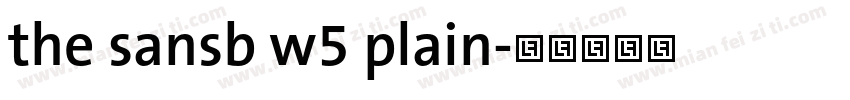 the sansb w5 plain字体转换